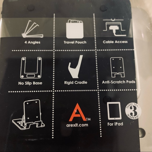 NWT AREXIT “A-FOLD” iPad / Tablet Folding Stand - Picture 8 of 9